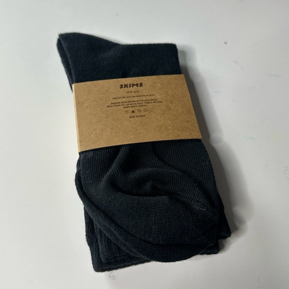 NEW SKIMS - Black Casual Women’s Socks - Picture 2 of 4